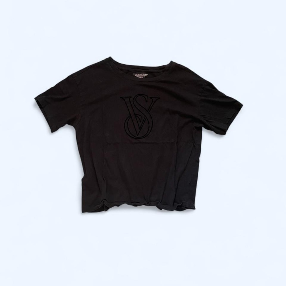 Black VS velvet logo top Size‎ M